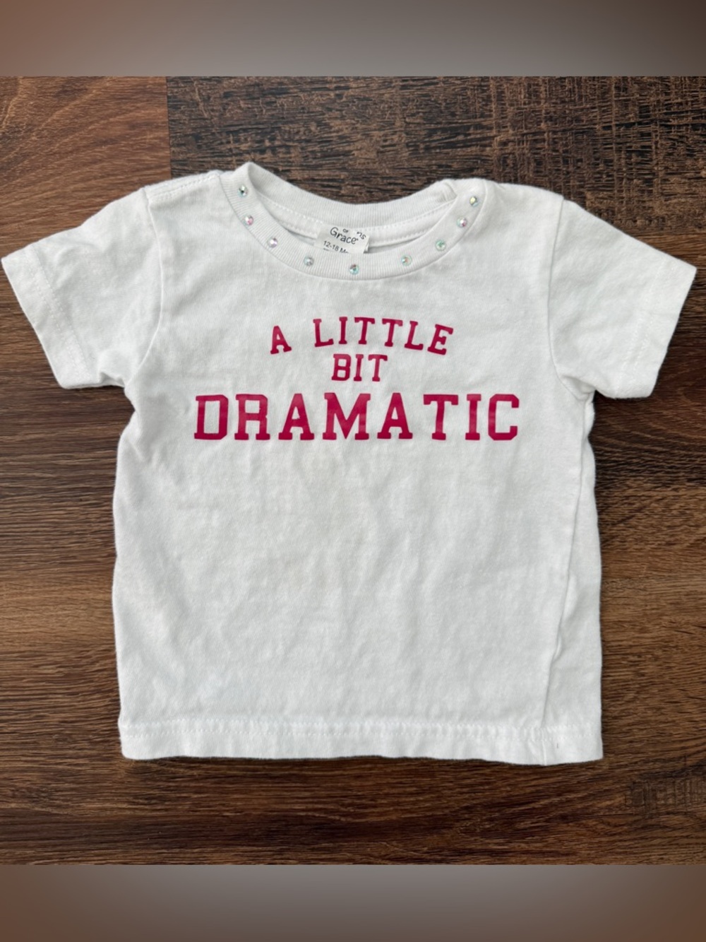 Toddler 'A Little Bit Dramatic' Rhinestone T-Shirt - 12-18 months